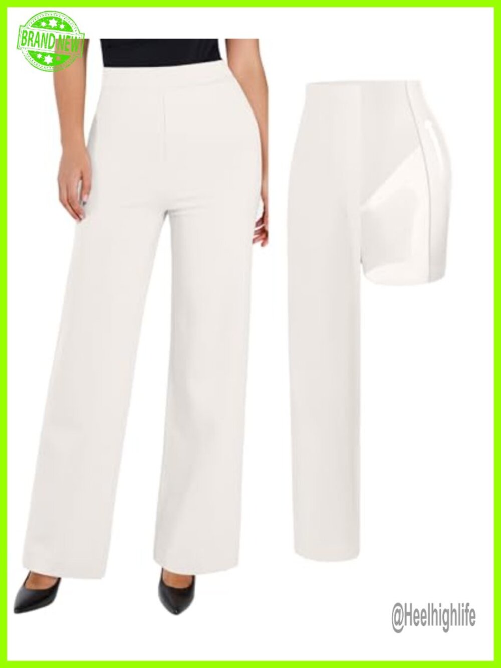 Tummy Control Dress Pants Wide Leg Business Casual Work Trousers